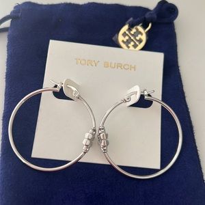 Tory  Burch Eleanor Hoop Silver